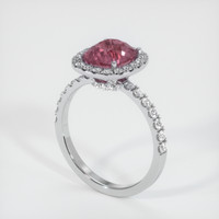 2.12 Ct. Purplish Pink Sapphire Ring, 14K White Gold 2