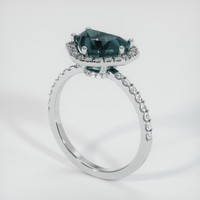 2.59 Ct. Sapphire Ring, 14K White Gold 2
