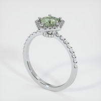 0.81 Ct. Sapphire Ring, 14K White Gold 2