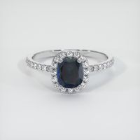 1.07 Ct. Sapphire Ring, 14K White Gold 1