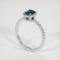 0.90 Ct. Sapphire Ring, 14K White Gold 2
