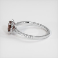 0.99 Ct. Brown Sapphire Ring, 14K White Gold 4