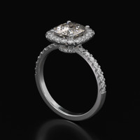 2.26 Ct. White Sapphire Ring, 14K White Gold 2