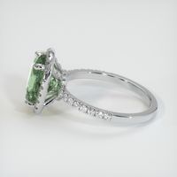 3.64 Ct. Green Sapphire Ring, 14K White Gold 4