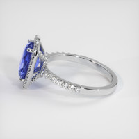 2.56 Ct. Blue Sapphire Ring, 18K White Gold 4