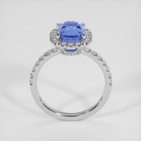 2.93 Ct. Blue Sapphire Ring, 18K White Gold 3