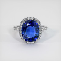 8.37 Ct. Sapphire Ring, 18K White Gold 1