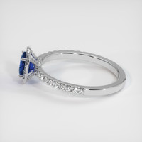 0.64 Ct. Sapphire Ring, 18K White Gold 4