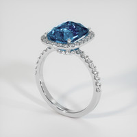 5.00 Ct. Bi Color Sapphire Ring, 18K White Gold 2