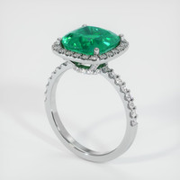 3.54 Ct. Emerald Ring, 18K White Gold 2