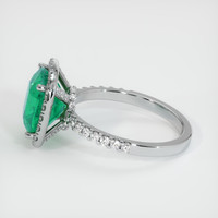 3.54 Ct. Emerald Ring, 18K White Gold 4