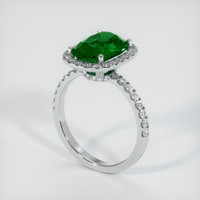 1.84 Ct. Emerald Ring, 18K White Gold 2