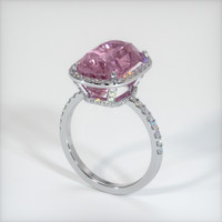 9.19 Ct. Purplish Pink Sapphire Ring, 18K White Gold 2