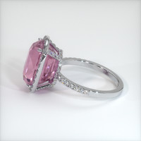 9.19 Ct. Purplish Pink Sapphire Ring, 18K White Gold 4