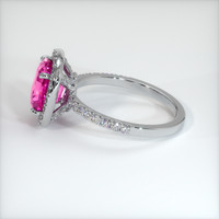 3.36 Ct. Purplish Pink Sapphire Ring, 18K White Gold 4