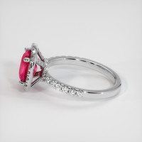 2.01 Ct. Ruby Ring, 18K White Gold 4