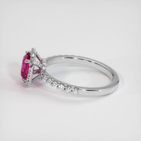 1.33 Ct. Padparadscha Sapphire Ring, 18K White Gold 4