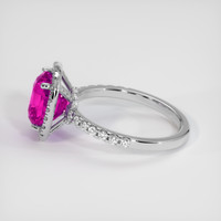 4.03 Ct. Pink Sapphire Ring, 18K White Gold 4