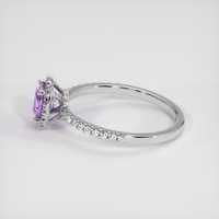 1.11 Ct. Purple Sapphire Ring, 18K White Gold 4
