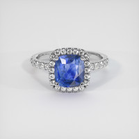 1.40 Ct. Sapphire Ring, 18K White Gold 1