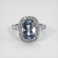3.53 Ct. Sapphire Ring, 18K White Gold 1