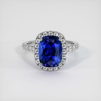 5.31 Ct. Sapphire Ring, 18K White Gold 1