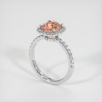 2.33 Ct. Padparadscha Sapphire Ring, 18K White Gold 2