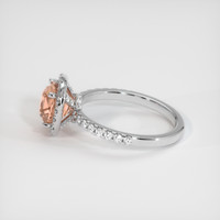 2.33 Ct. Padparadscha Sapphire Ring, 18K White Gold 4