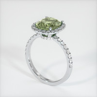 2.88 Ct. Sapphire Ring, 18K White Gold 2