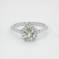 0.81 Ct. Sapphire Ring, 18K White Gold 1