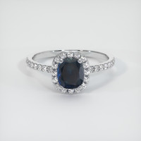 1.07 Ct. Sapphire Ring, 18K White Gold 1