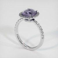 3.10 Ct. Purple Sapphire Ring, 18K White Gold 2