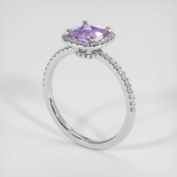 1.16 Ct. Purple Sapphire Ring, 18K White Gold 2
