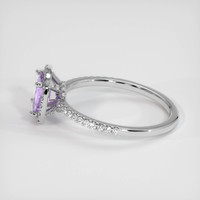 1.16 Ct. Purple Sapphire Ring, 18K White Gold 4