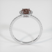 0.99 Ct. Brown Sapphire Ring, 18K White Gold 3