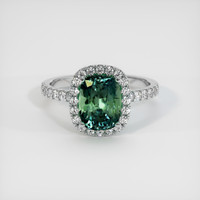 3.08 Ct. Sapphire Ring, 18K White Gold 1
