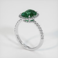 3.08 Ct. Sapphire Ring, 18K White Gold 2