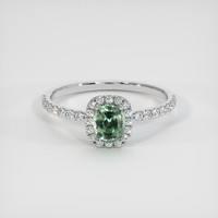 0.90 Ct. Sapphire Ring, 18K White Gold 1
