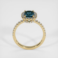 2.26 Ct. Greenish Blue Sapphire Ring, 10K Yellow Gold 3