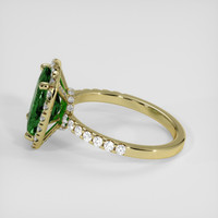 3.64 Ct. Green Tsavorite Garnet Ring, 14K Yellow Gold 4