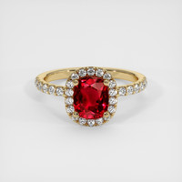 1.64 Ct. Ruby Ring, 14K Yellow Gold 1