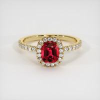 1.56 Ct. Ruby Ring, 14K Yellow Gold 1