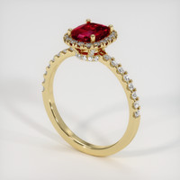 1.56 Ct. Ruby Ring, 14K Yellow Gold 2