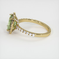 2.22 Ct. Yellowish Green Sapphire Ring, 14K Yellow Gold 4