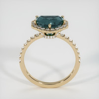 2.59 Ct. Bluish Green Sapphire Ring, 14K Yellow Gold 3