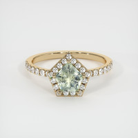 0.81 Ct. Sapphire Ring, 14K Yellow Gold 1
