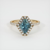 2.40 Ct. Sapphire Ring, 14K Yellow Gold 1