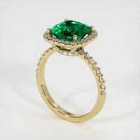 2.39 Ct. Emerald Ring, 18K Yellow Gold 2