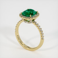 1.90 Ct. Emerald Ring, 18K Yellow Gold 2