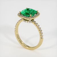 2.45 Ct. Emerald Ring, 18K Yellow Gold 2
